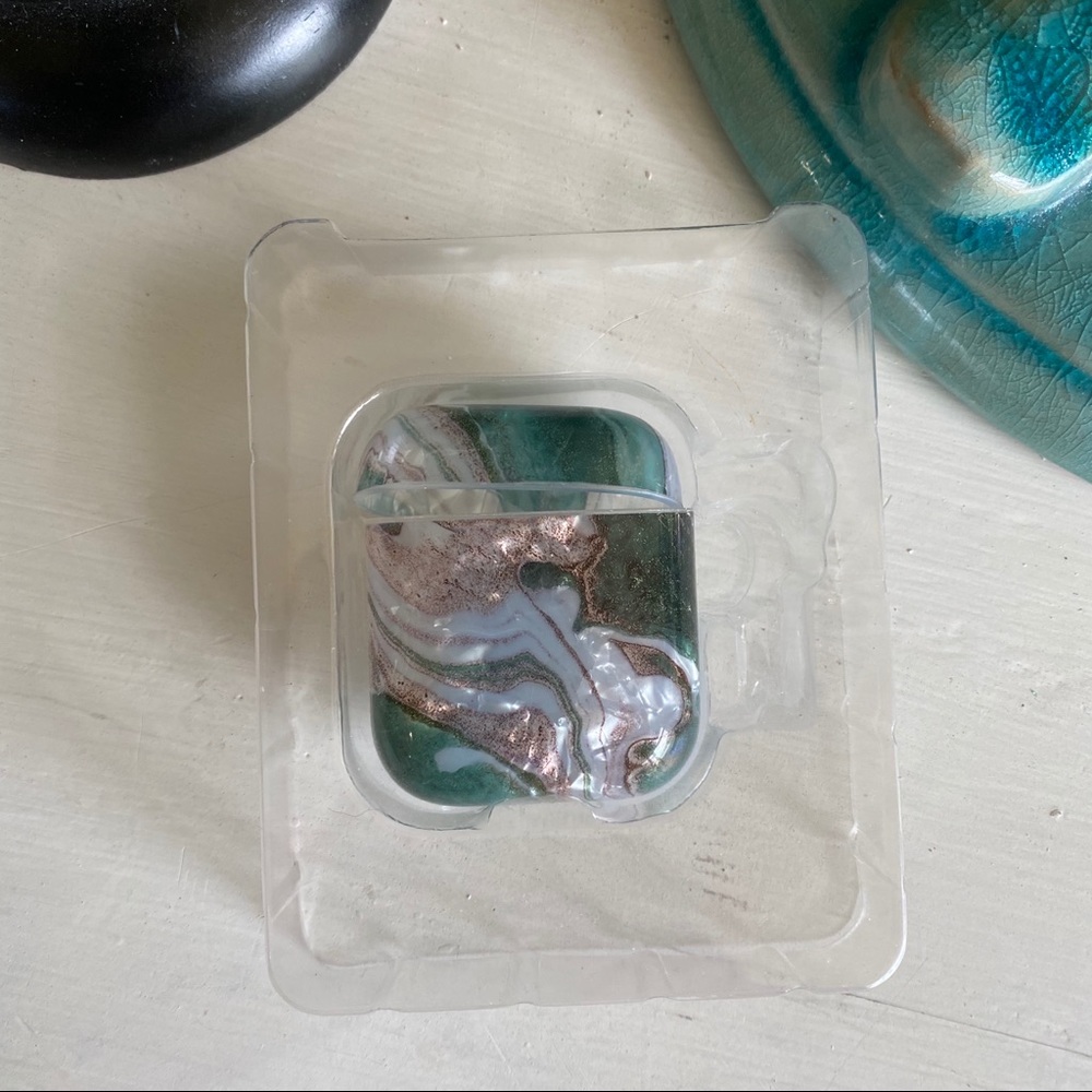 Green marble AirPod case